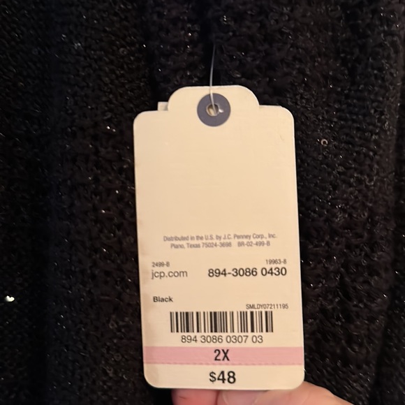 St Johns Bay Womens Sequin Sweater NWT 2x - Picture 4 of 6